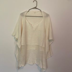 Cream poncho